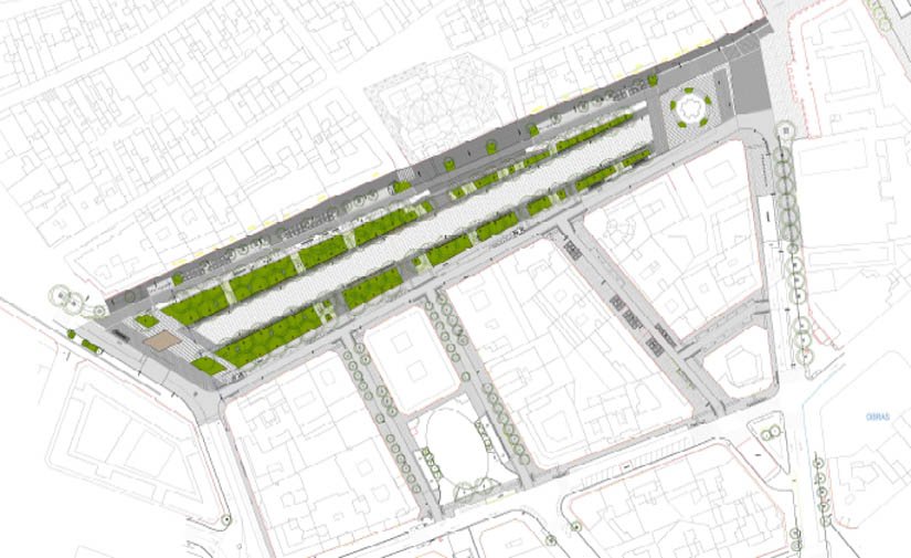 Pamplona suspende definitivamente la licitación del proyecto de reurbanización del paseo de Sarasate