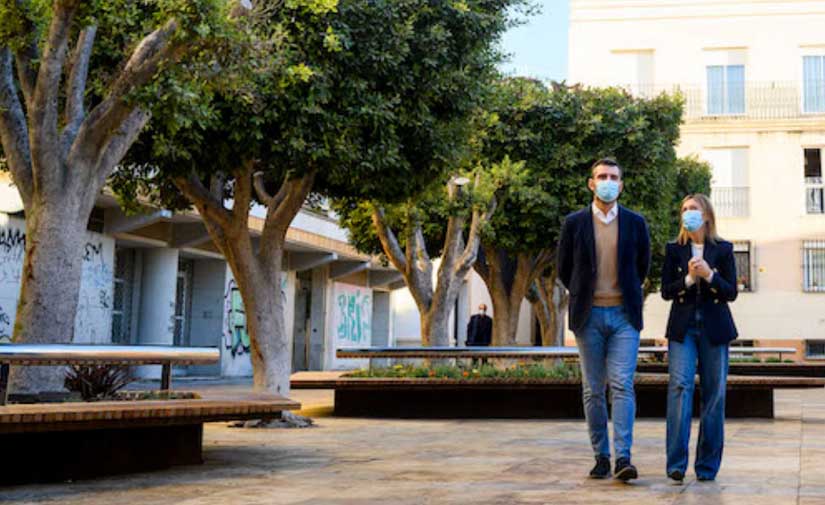 Plaza Careaga, un espacio peatonal más accesible y con más vegetación en pleno Centro Histórico de Almería