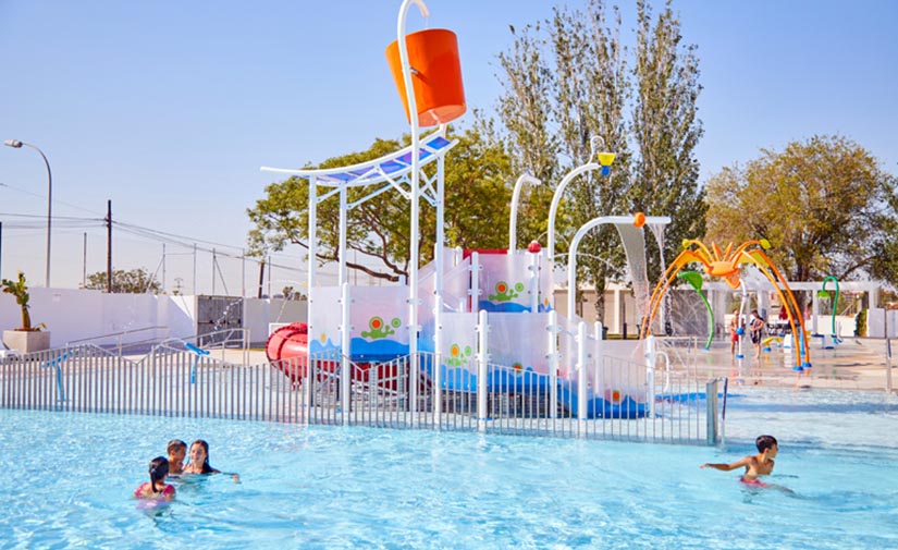 Rehabilitación de piscinas municipales incluyendo parque de agua sin profundidad