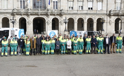A Coruña presenta la nueva flota de vehículos para el servicio de limpieza viaria