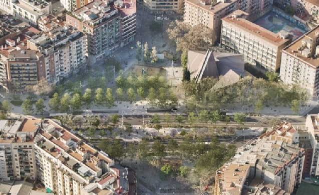 Arranca la transformación de la avenida Meridiana en Sant Andreu