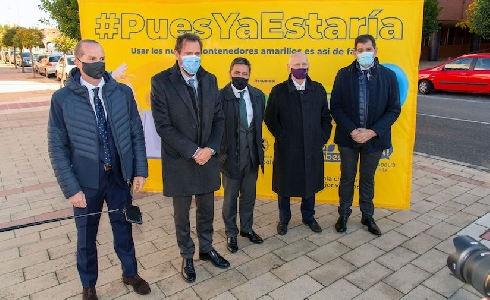 El contenedor amarillo para reciclaje de envases llega a todos barrios de Valladolid