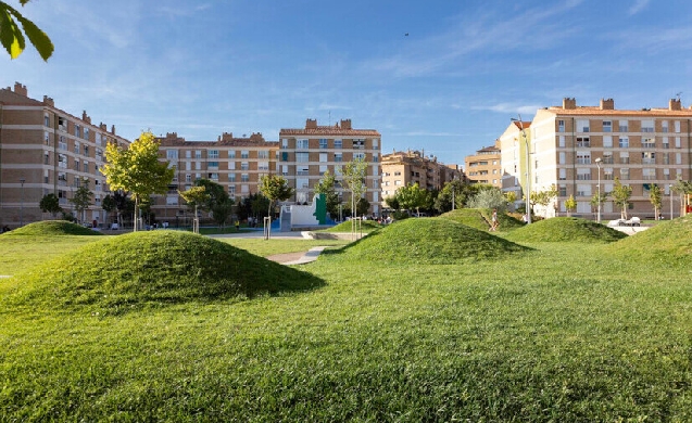 El parque San Martín de Huesca, reconocido internacionalmente con el Neighborhood Park Award 2025 por su modelo de sostenible