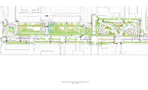 En marcha la renovación de la madrileña avenida del General Perón