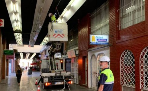 Huelva moderniza el alumbrado público del Pasaje Manuel Machado, el Parque de La Esperanza y la calle Marchena Colombo