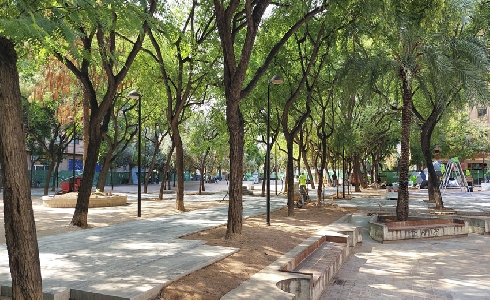 Las obras del jardín de la plaza de Manuel Granero en Valencia encaran su recta final