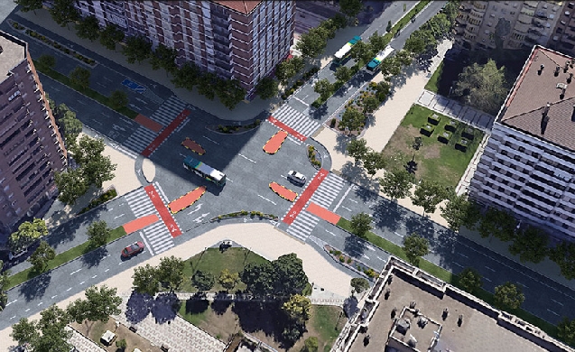 Más de 1,5 millones para completar la I fase del corredor sostenible pamplonés de Pío XII