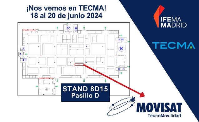 MOVISAT ocupará el STAND 8D15 durante la celebración de TECMA 2024 en junio