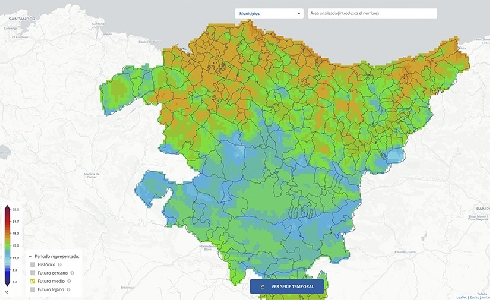 Un visor de escenarios climáticos para analizar el impacto del calentamiento global en el País Vasco