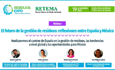 Webinar de RETEMA y Residuos Expo para encontrar alianzas España-México