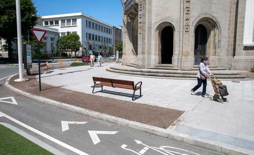 Terminan los trabajos en A Coruña para mejorar la accesibilidad en la Avenida Gran Canaria