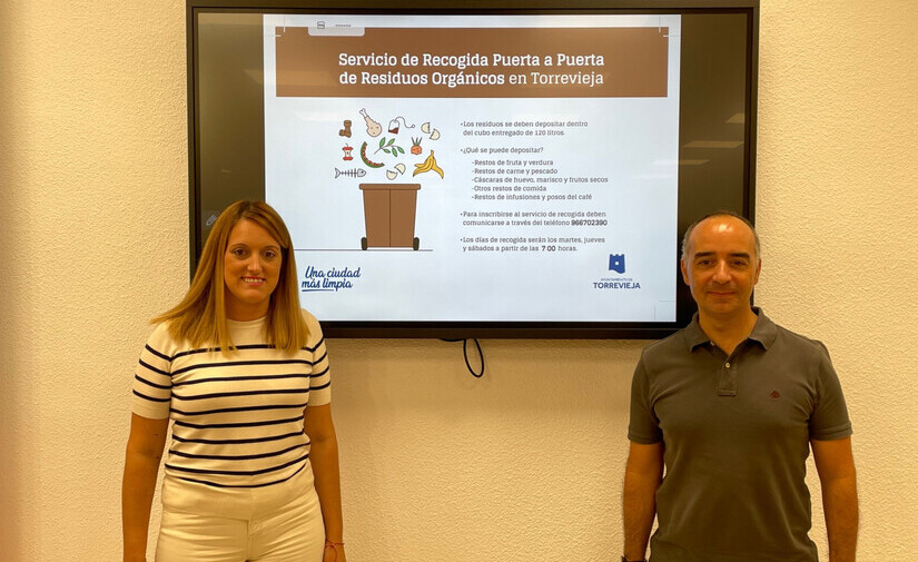 Torrevieja presenta el nuevo servicio de recogida puerta a puerta de residuos orgánicos y envases de vidrio