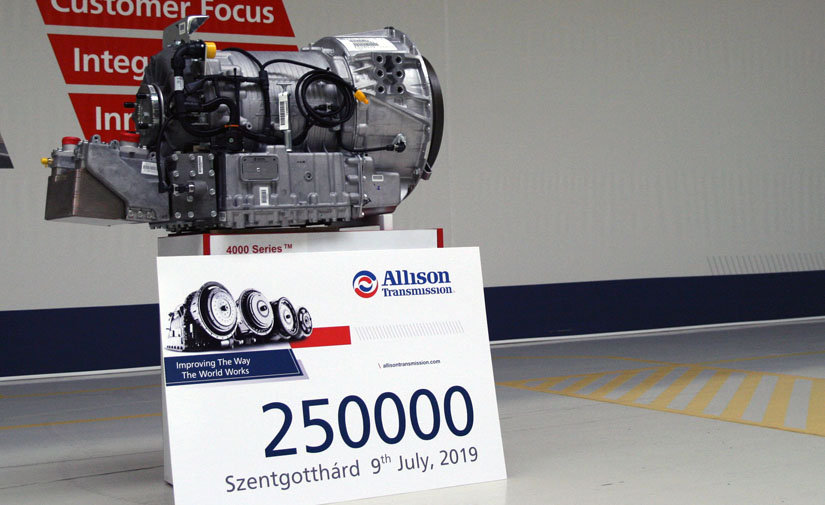 Transmisión nº 250.000 de Allison Transmission de Szentgotthárd