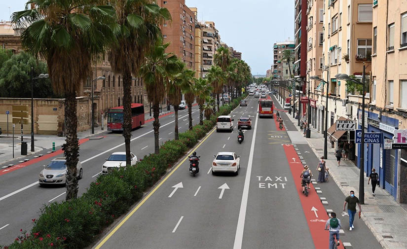 Valencia aprueba el proyecto de peatonalización provisional de las avenidas Giorgeta y Pérez Galdós