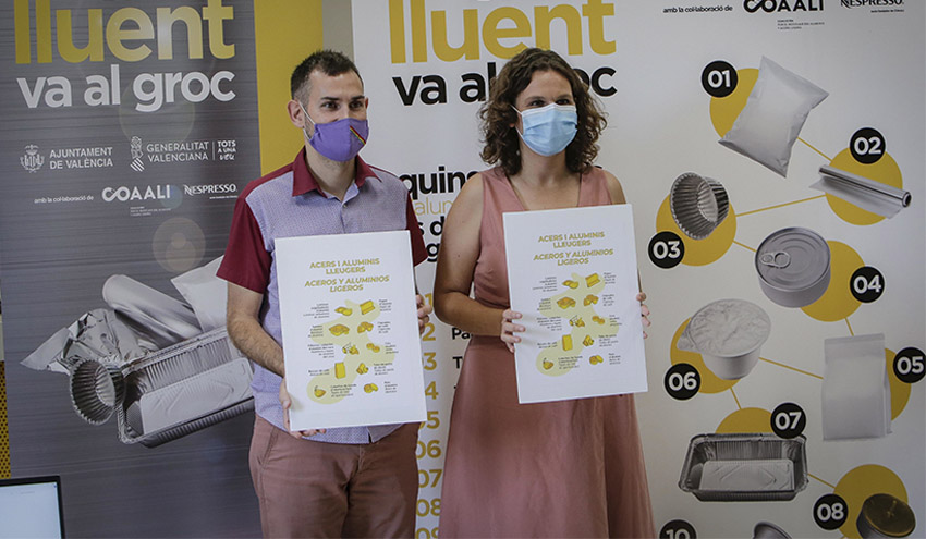 València, pionera en el reciclado de productos de aluminio y acero ligero a través del contenedor amarillo