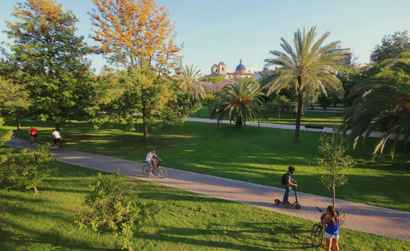 Valencia tiene 594 hectáreas de zonas verdes urbanas