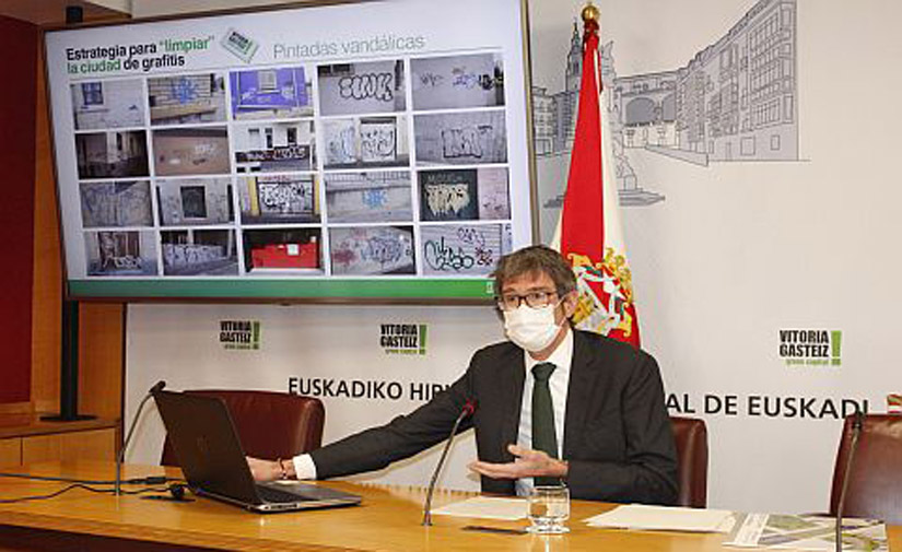 Vitoria-Gasteiz planta cara al vandalismo con un operativo especial antigrafitis
