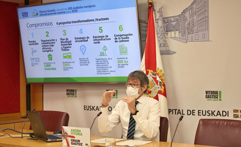 Vitoria-Gasteiz presenta su candidatura a la misión europea de las 100 primeras ciudades neutras en carbono