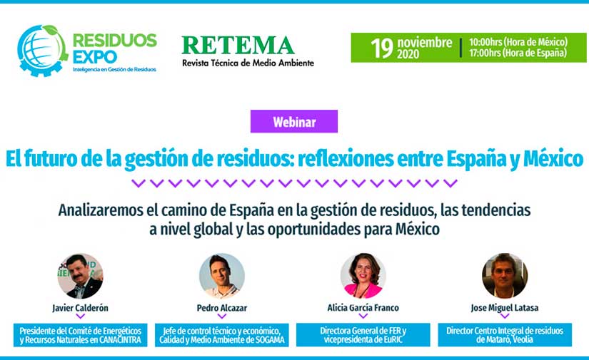 Webinar de RETEMA y Residuos Expo para encontrar alianzas España-México