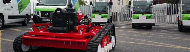 EMULSA incorpora un robot de siega para taludes, tres baldeadoras de aceras y tres furgones