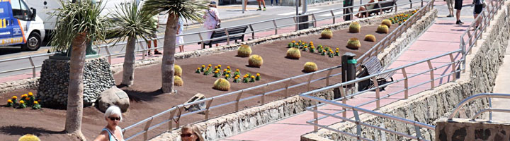 Mogán implanta un modelo de jardines sostenibles regados con agua reciclada