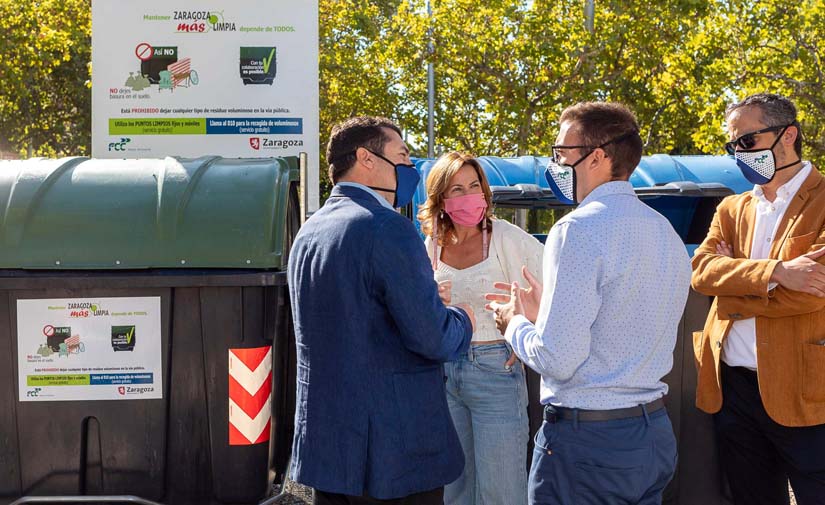 Zaragoza colocará carteles en 4000 contenedores para fomentar un uso adecuado y lograr una ciudad más limpia