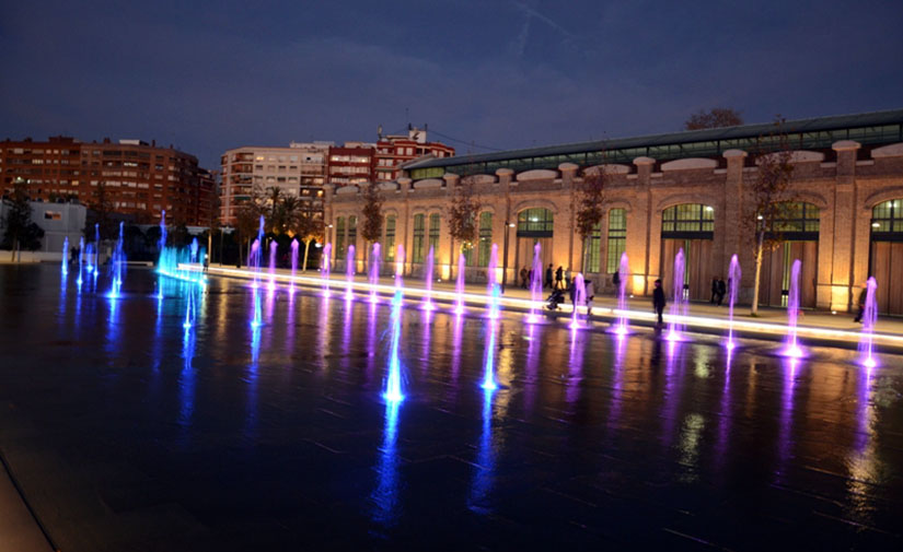 Lumiartecnia y los paisajes acuáticos del Parque Central de Valencia